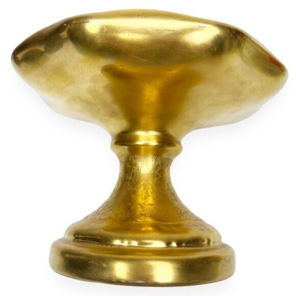 Osborne China Gold Footed Dish Compote Dish Scalloped Rim and Flared Base - Picture 6 of 9